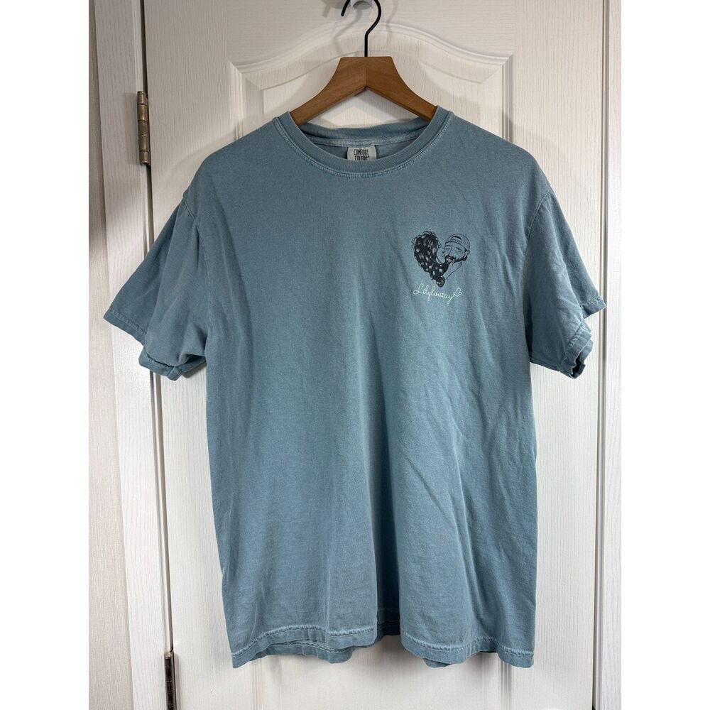 Comfort Colors Adult L Blue Lilyloutay Two If You're Sexy Graphic T-Shirt Cotton